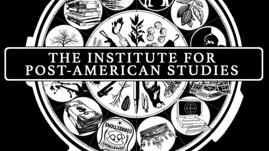 "The Institute For Post-American Studies" over a background with images of a lot of types of activity, related to the contents of the podcast